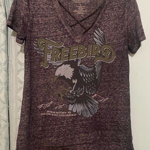 Freebird heathered grey burnout lynyrd skynyrd band Graphic T-Shirt